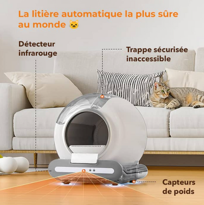 Ronrona™ – Litière Automatique Autonettoyante & Sans Odeur