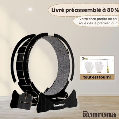 RonronFit™ — Roue d’exercice silencieuse pour chats actifs