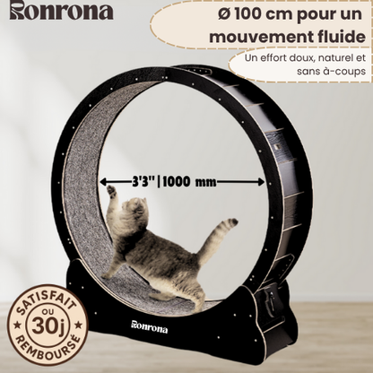 RonronFit™ — Roue d’exercice silencieuse pour chats actifs